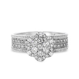 Photo of Madeline 1 1/7 ct tw. Diamond Fancy Cluster Trio Set 10K White Gold [BT640WE-C000]