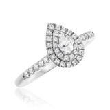 Photo of Savannah 7/8 ct tw. Diamond Pear Solitaire Trio Set 10K White Gold [BT676WE-C000]