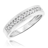 Photo of Analiese 7/8 ct tw. Diamond Round Solitaire Trio Set 14K White Gold [BT103WM]