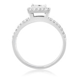 Photo of Amina 1 ct tw. Princess Cluster Engagement Ring 14K White Gold [BT806WE-C000]