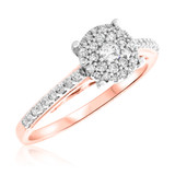 Photo of Marlow 1/2 ct tw. Round Cluster Engagement Ring 14K Rose Gold [BT809RE-C000]