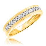 Photo of Analiese 7/8 ct tw. Diamond Round Solitaire Trio Set 14K Yellow Gold [BT103YM]