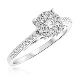 Photo of Marlow 1/2 ct tw. Round Cluster Engagement Ring 14K White Gold [BT809WE-C000]