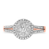 Photo of Paramount 1/2 ct tw. Round Cluster Engagement Ring 10K Rose Gold [BT811RE-C000]