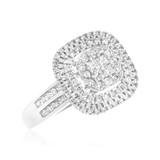Photo of Kylee 7/8 ct tw. Princess Cluster Engagement Ring 10K White Gold [BT812WE-C000]