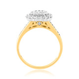 Photo of Splendor 7/8 ct tw. Fancy Cluster Engagement Ring 14K Yellow Gold [BT813YE-C000]