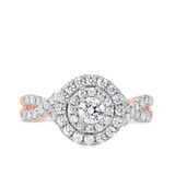 Photo of Johanna 1 5/8 ct tw. Diamond Round Solitaire Trio Set 14K Rose Gold [BT681RE-R023]