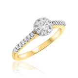 Photo of Farris 7/8 ct tw. Diamond Round Solitaire Trio Set 10K Yellow Gold [BT689YE-R023]