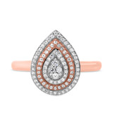Photo of Nicolette 3/8 ct tw. Pear Cluster Engagement Ring 10K Rose Gold [BT846RE-C000]