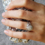 Photo of Camille 3/8 ct tw. Diamond Pear Cluster Engagement Ring 14K White Gold [BT850WE-C000]