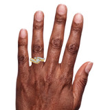 Photo of Kelsi 7/8 ct tw. Diamond Round Cluster Trio Set 14K Yellow Gold [BR692Y-C000] [HT-4]
