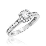 Photo of Chase 1 1/6 ct tw. Diamond Round Solitaire Trio Set 10K White Gold [BT693WE-R029]