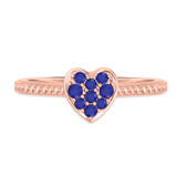 Photo of Manuka 1/6 CT. T.W. Sapphire and diamond Engagement Ring 14K Rose Gold [BT867RE-C000]
