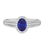 Photo of Chrisoula 7/8 Carat T.W. Sapphire and diamond Engagement Ring 10K White Gold [BT869WE-C000]