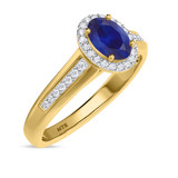 Photo of Chrisoula 7/8 CT. T.W. Sapphire and diamond Engagement Ring 14K Yellow Gold [BT869YE-C000]