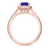 Photo of Delphine 1 1/4 Carat T.W. Sapphire and diamond Engagement Ring 14K Rose Gold [BT871RE-C000]
