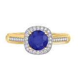 Photo of Delphine 1 1/4 Carat T.W. Sapphire and diamond Engagement Ring 10K Yellow Gold [BT871YE-C000]