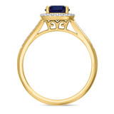 Photo of Delphine 1 1/4 Carat T.W. Sapphire and diamond Engagement Ring 14K Yellow Gold [BT871YE-C000]