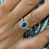 Photo of Magnol 3/4 Carat T.W. Sapphire and diamond Engagement Ring 14K Rose Gold [BT872RE-C000]
