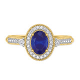 Photo of Magnol 3/4 Carat T.W. Sapphire and diamond Engagement Ring 14K Yellow Gold [BT872YE-C000]