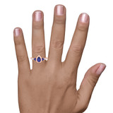 Photo of Abilia 7/8 Carat T.W. Sapphire and diamond Engagement Ring 10K Rose Gold [BT877RE-C000] [HT-2]