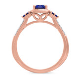 Photo of Abilia 7/8 Carat T.W. Sapphire and diamond Engagement Ring 10K Rose Gold [BT877RE-C000]