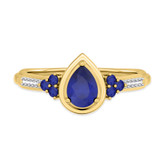 Photo of Abilia 7/8 CT. T.W. Sapphire and diamond Engagement Ring 10K Yellow Gold [BT877YE-C000]