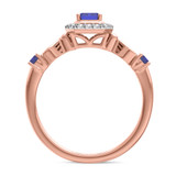Photo of Garland 3/4 CT. T.W. Sapphire and diamond Engagement Ring 10K Rose Gold [BT879RE-C000]