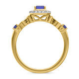 Photo of Garland 3/4 CT. T.W. Sapphire and diamond Engagement Ring 10K Yellow Gold [BT879YE-C000]