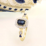 Photo of Garland 3/4 CT. T.W. Sapphire and diamond Engagement Ring 10K Yellow Gold [BT879YE-C000]