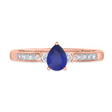 Photo of Hana 1/2 Carat T.W. Sapphire and diamond Engagement Ring 10K Rose Gold [BT880RE-C000]