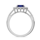 Photo of Evanthe 1 3/4 CT. T.W. Sapphire and diamond Engagement Ring 14K White Gold [BT891WE-C000]