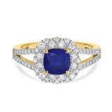 Photo of Evanthe 1 3/4 CT. T.W. Sapphire and diamond Engagement Ring 10K Yellow Gold [BT891YE-C000]