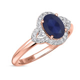 Photo of Holly 1 2/3 CT. T.W. Sapphire and diamond Engagement Ring 14K Rose Gold [BT892RE-C000]