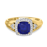 Photo of Erica 1 3/4 Carat T.W. Sapphire and diamond Engagement Ring 14K Yellow Gold [BT893YE-C000]