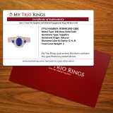 Lone 2 Carat T.W. Sapphire and diamond Engagement Ring 10K Rose Gold