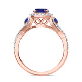 Photo of Lone 2 Carat T.W. Sapphire and diamond Engagement Ring 14K Rose Gold [BT894RE-C000]