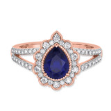 Photo of Kana 1 7/8 Carat T.W. Sapphire and diamond Engagement Ring 10K Rose Gold [BT895RE-C000]