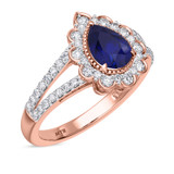 Photo of Kana 1 7/8 Carat T.W. Sapphire and diamond Engagement Ring 14K Rose Gold [BT895RE-C000]
