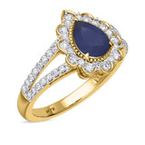 Photo of Kana 1 7/8 CT. T.W. Sapphire and diamond Engagement Ring 10K Yellow Gold [BT895YE-C000]