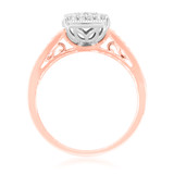 Photo of Carole 3/8 CT. T.W. Cushion Cluster Bridal Set 10K Rose Gold [BT804RE-C000]