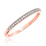 Photo of Carole 3/8 CT. T.W. Cushion Cluster Bridal Set 10K Rose Gold [BT804RL]