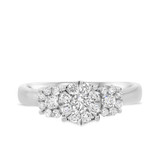 Photo of Florance 7/8 ct tw. Diamond Fancy Cluster Engagement Ring 14K White Gold [BT910WE-C000]