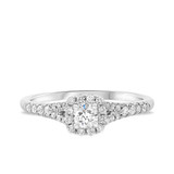 Photo of Lyndon 1/2 ct tw. Round Solitaire Engagement Ring 10K White Gold [BT912WE-R023]