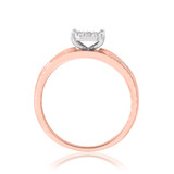 Photo of Micah 1/5 ct tw. Diamond Princess Cluster Engagement Ring 14K Rose Gold [BT914RE-C000]