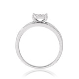 Photo of Micah 1/5 ct tw. Diamond Princess Cluster Engagement Ring 14K White Gold [BT914WE-C000]