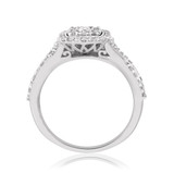 Photo of Blair 3/4 ct tw. Diamond Cushion Cluster Engagement Ring 14K White Gold [BT915WE-C000]