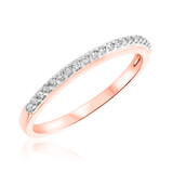 Photo of Marlow 2/3 CT. T.W. Round Cluster Bridal Set 10K Rose Gold [BT809RL]
