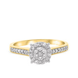 Photo of Jules 1/3 ct tw. Diamond Round Cluster Engagement Ring 10K Yellow Gold [BT917YE-C000]