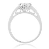 Photo of Glamour 1/2 CT. T.W. Round Cluster Bridal Set 14K White Gold [BT810WE-C000]